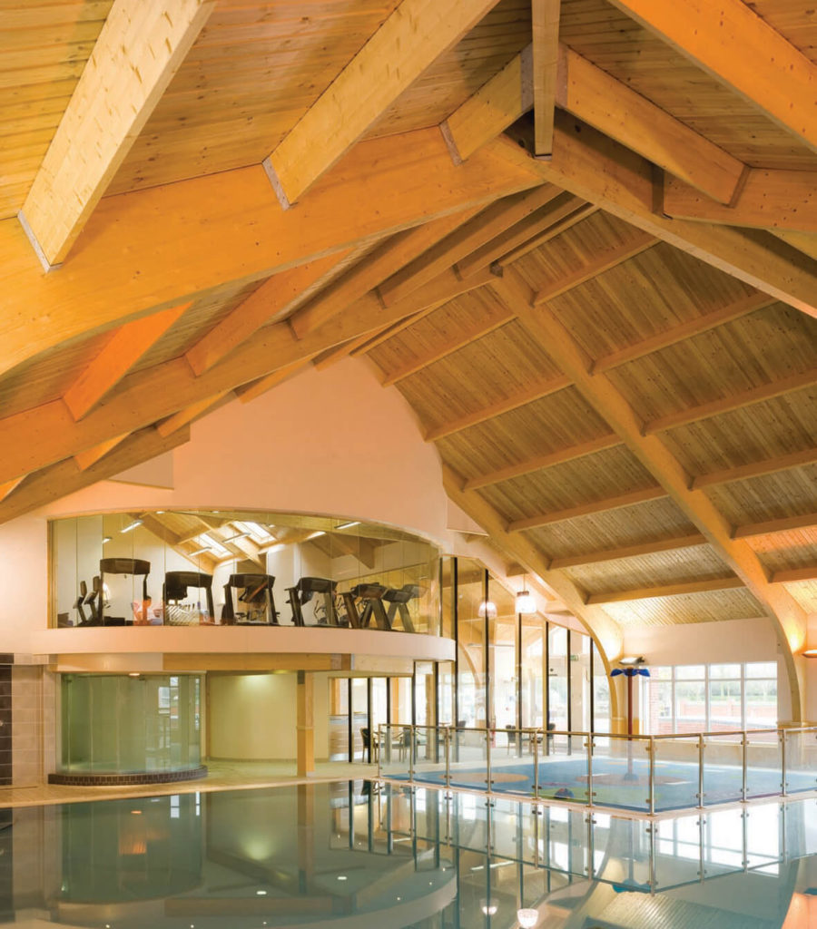 Vacsol treated timbers in a leisure centre